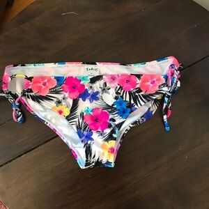 Tahiti floral bikini swim suit bottoms only. Size medium.